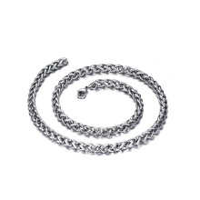 2015 neueste heiße Silber Edelstahl Weizen geflochtene Halskette Kette 316L Edelstahl Schmuck Mode Halskette Großhandel